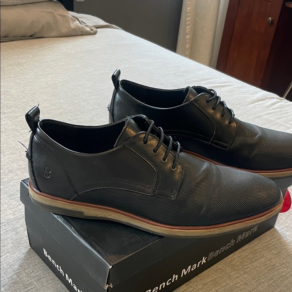 Bench Dark Leather Derby Shoes